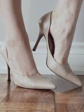 Y2K Cream Stilletos Vegan Leather